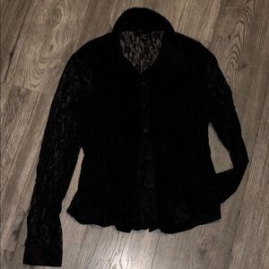 Moda International Black Lace Top